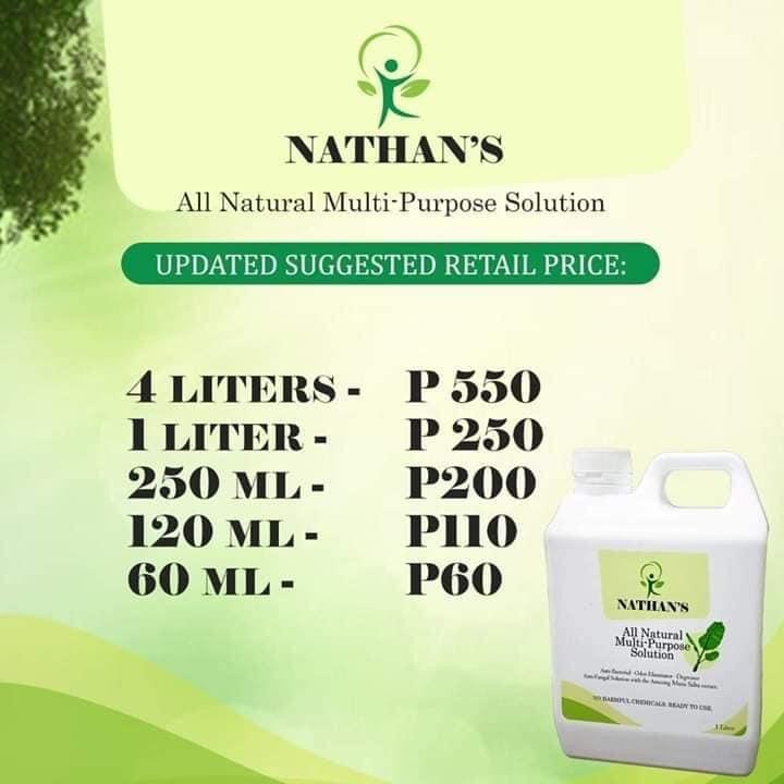Nathan's All Natural Multi-Purpose Solution (guaranteed effective, safe for kids & pets) (Category: Face Care) located in Manila. Submitted by jmedv (Listing ID 1023675854, Image 2). Description: 100% safe and organic solution made from Musa Saba extract. Don't put the health of your children, pets & household from the toxins of commercial cleaning agents (eg. bleach) at risk for the sake of sanitizing & cleanliness! -FDA % DTI APPROVED -essentia