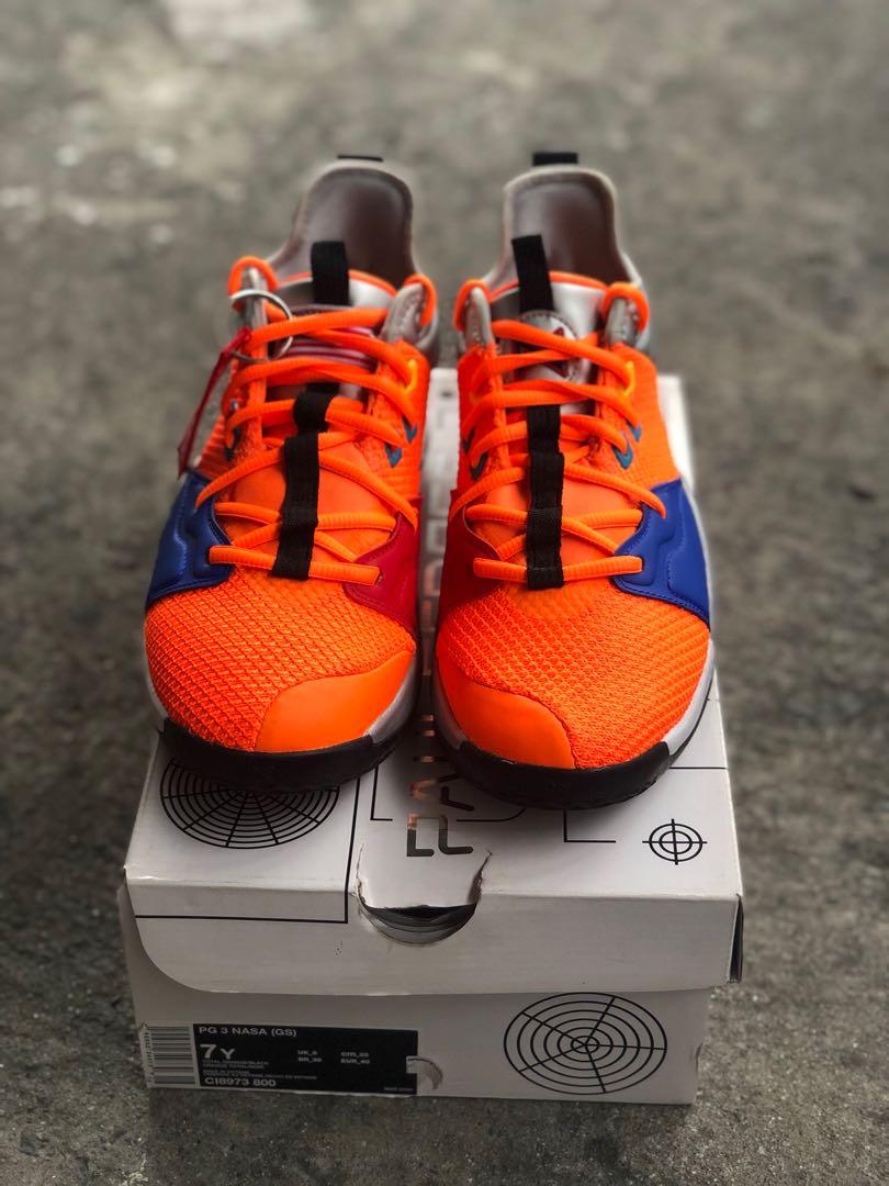 Nike PG NASA 3 GS 7Y (Category: Sneakers) located in Makati City. Submitted by harvey412 (Listing ID 1023821543, Image 2). Description: Nike PG NASA 3 GS 7Y fits size 8 women hardly used in good condition RFS too many shoes .
