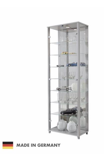 Optima 2 Doors 7 Shelves Mirror Glass Cabinet With Lock Furniture Shelves Drawers On Carousell