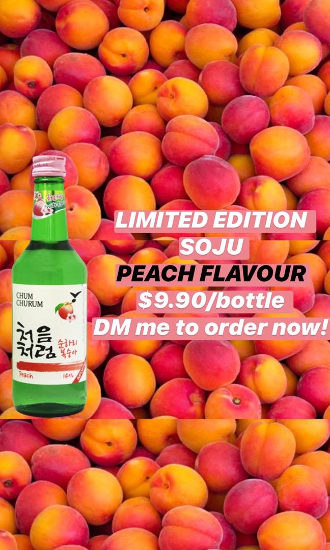 PEACH SOJU, Food & Drinks, Alcoholic Beverages on Carousell