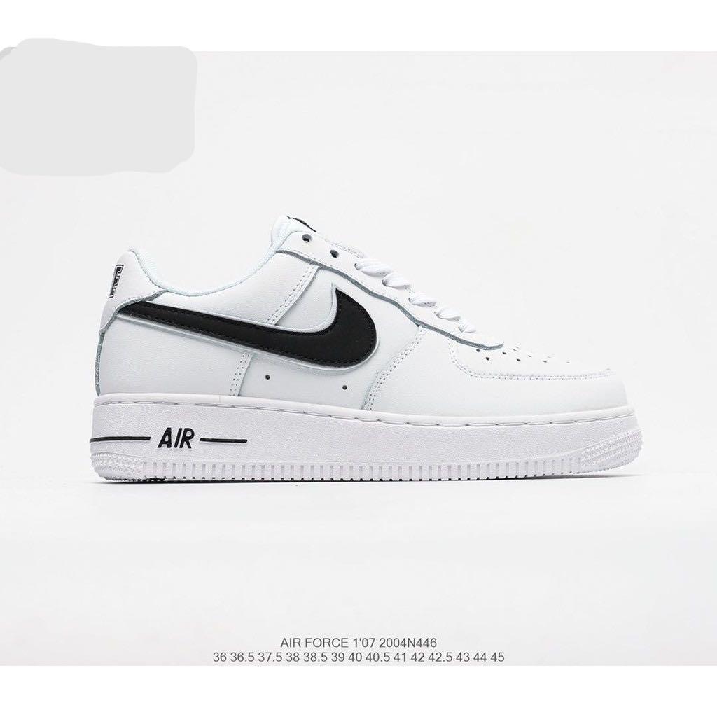 air force ones white with black tick