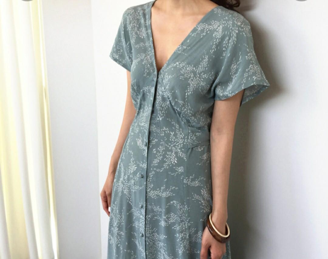 button down long dress