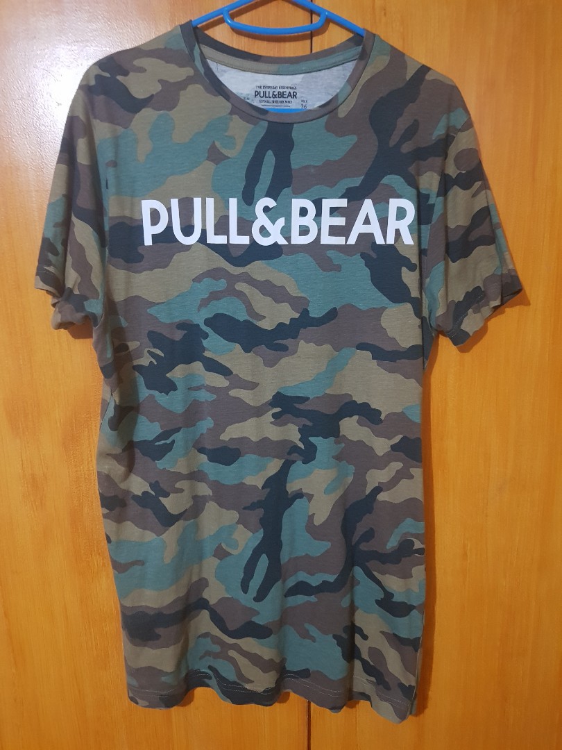 pull and bear camo t shirt