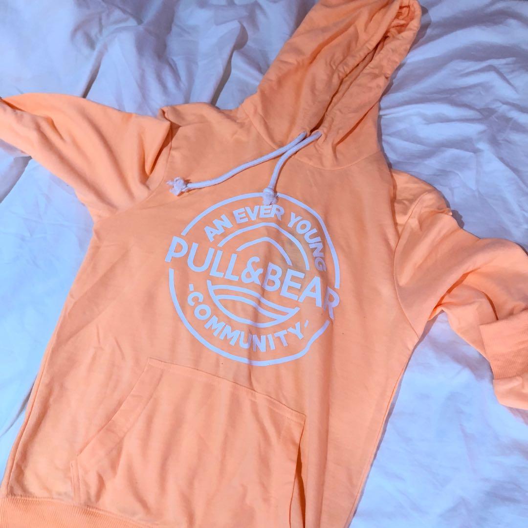 pull and bear orange hoodie