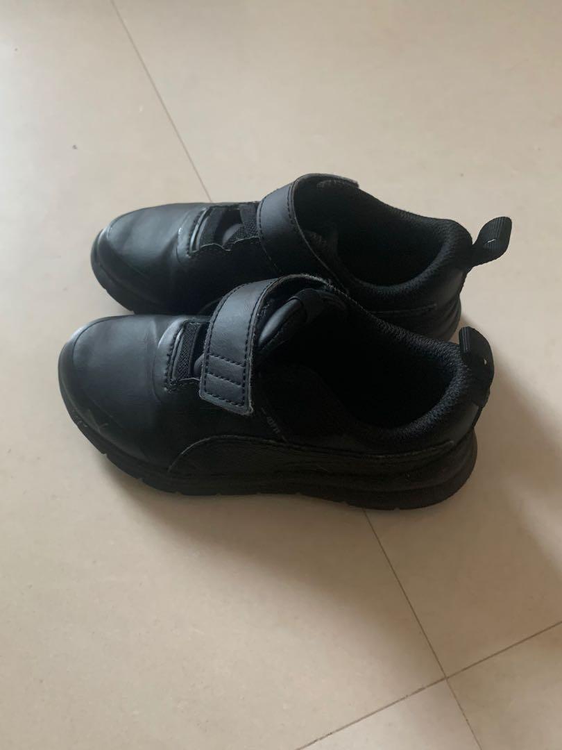 puma kids black shoes