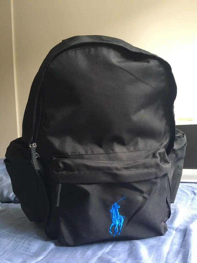 Ralph lauren black discount backpack
