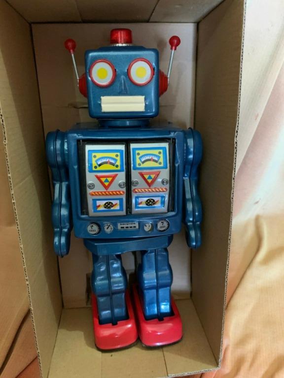 blue robot toy