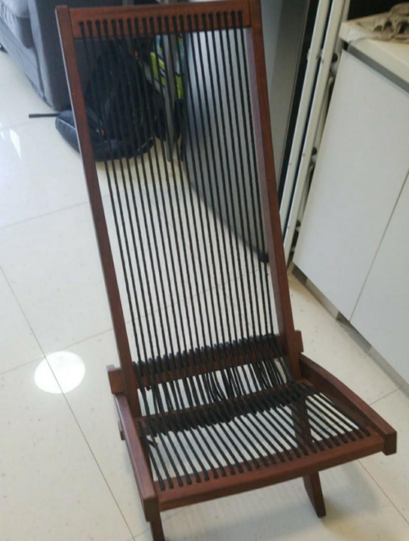 SET of 2 BROMMO folding outdoor lounge chairs from IKEA., Furniture