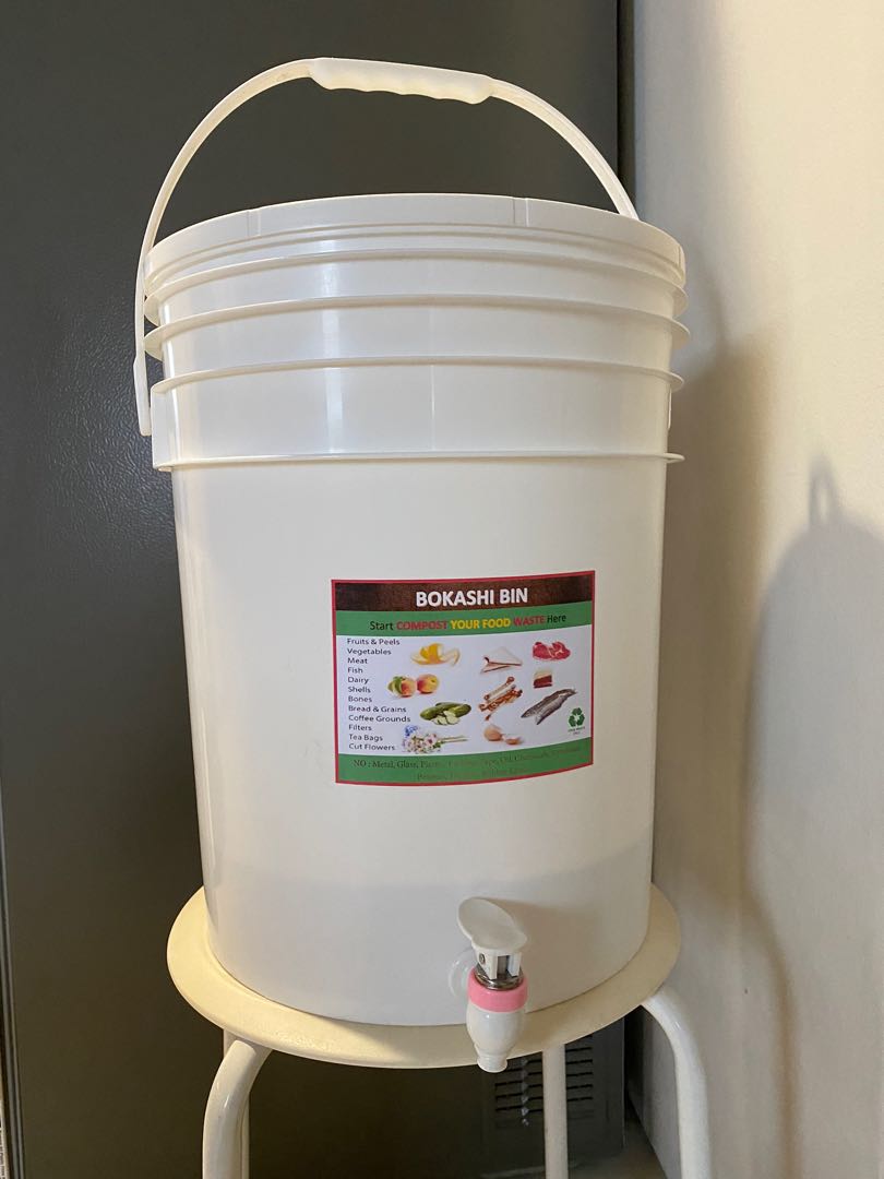 Set of Bokashi Compost Bin & Bokashi Bran, Furniture & Home Living