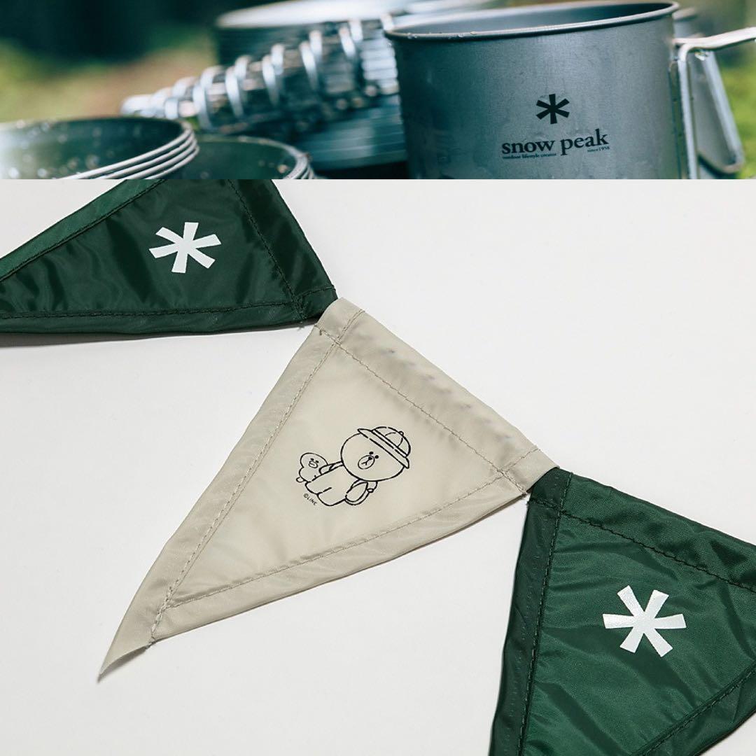 Snow Peak x Line Friends聯名款掛旗戶外露營用品, 興趣與生活, 旅行