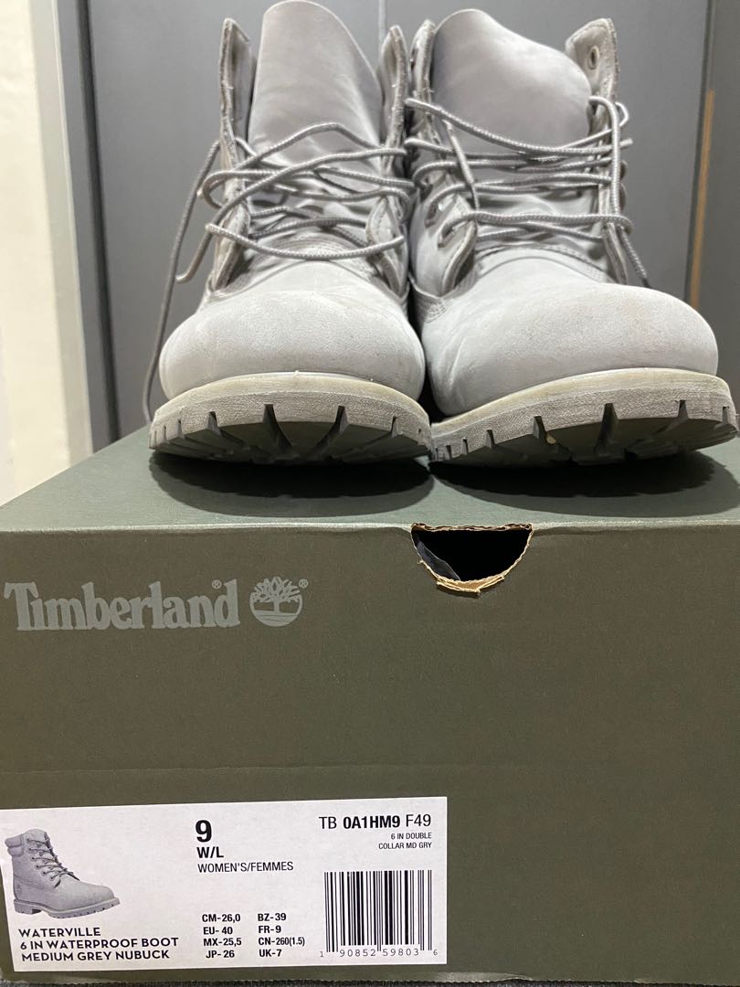 timberland waterville 6 inch boots medium grey nubuck