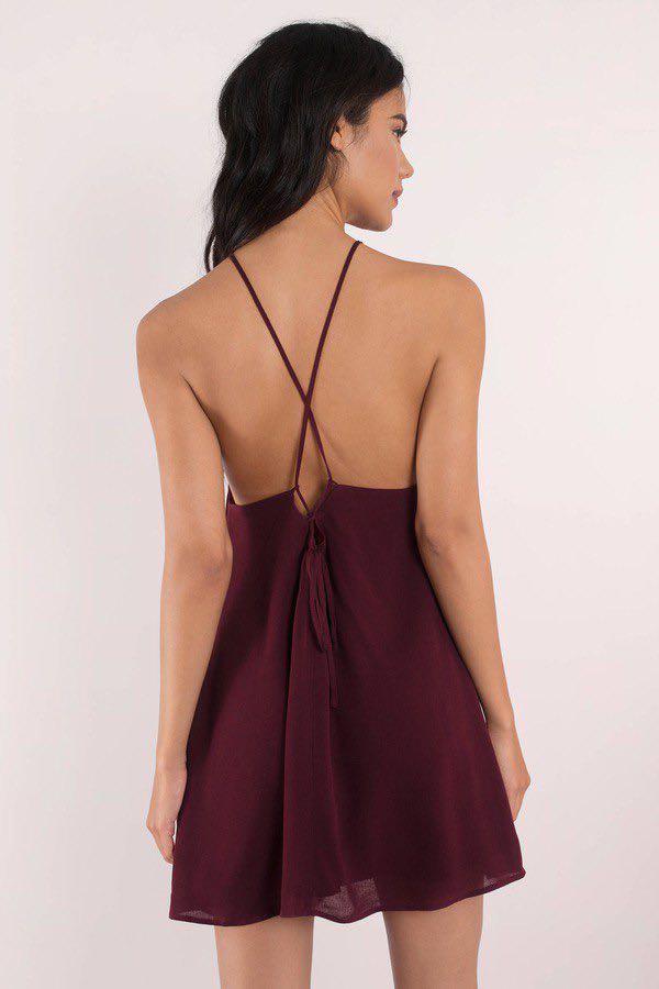 low back swing dress