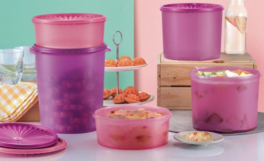 Tupperware Fruity Canister Set 1.1L 1.7L Food Container On The Go Limited Tupperware Fruity Canister Set 1.1L 1.7L Food Container On The Go Limited