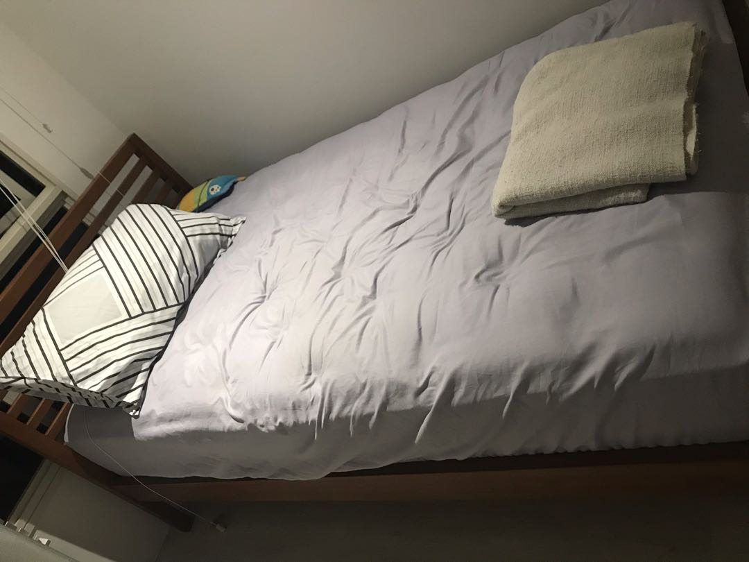 Scanteak Super single bed frame for sale, Furniture & Home Living