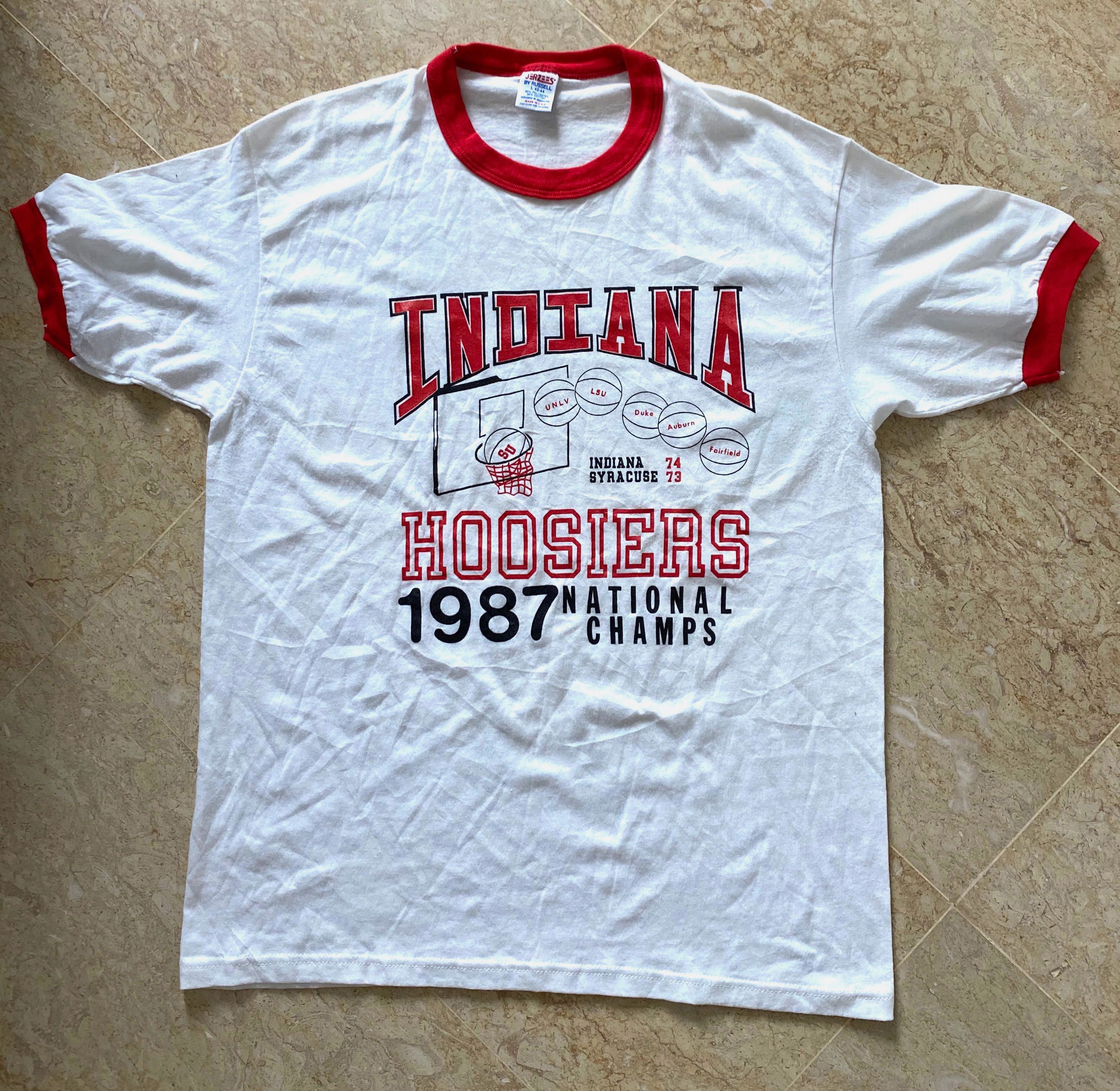 Vintage 80s ringer Indiana college 