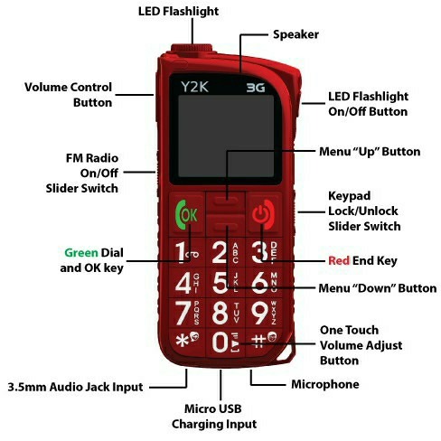 Y2K 3G Senior Phone 2020 (1 Year Local Warranty)