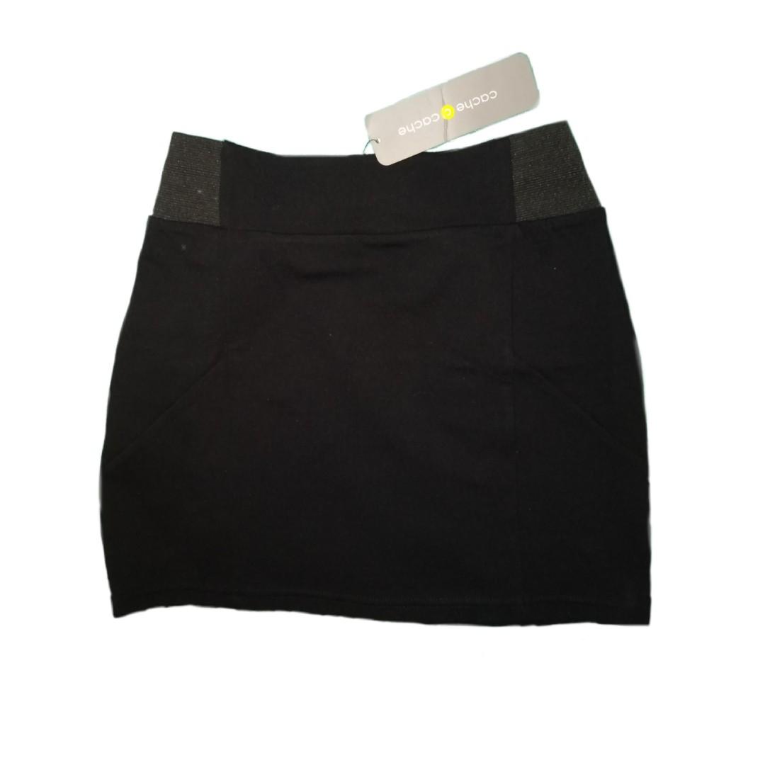 Black fitted mini skirt clearance