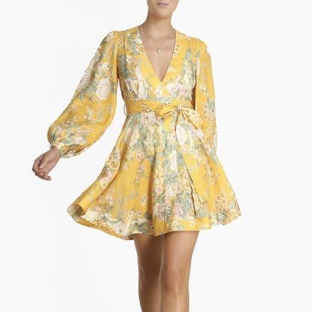 Zimmermann amelie wrap short dress Clearance