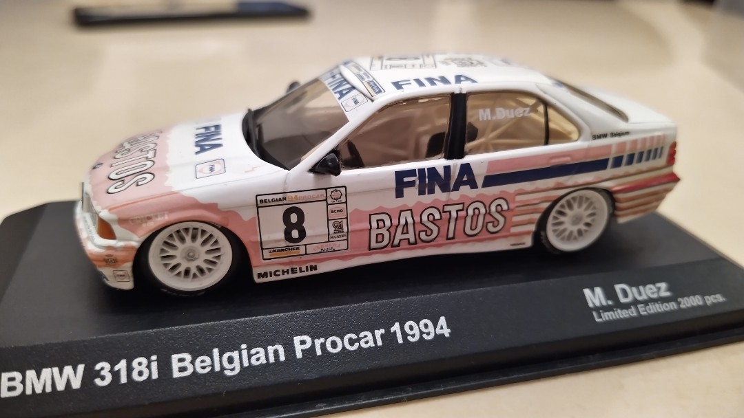 1/43 BMW 318i Belgian Procar 1994, 興趣及遊戲, 玩具& 遊戲類- Carousell