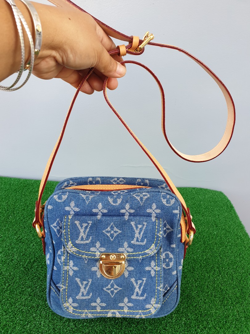 Lv denim sales sling bag