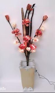擺設 花 仿真花 人造花 全手工 裝飾 燈串 燈飾 開店 家居 Decorative flower Hand-made artificial flower led open shop home decoration