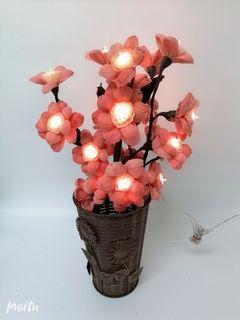 擺設 花 仿真花 人造花 全手工 裝飾 燈串 燈飾 開店 家居 Decorative flower Hand-made artificial flower led open shop home decoration