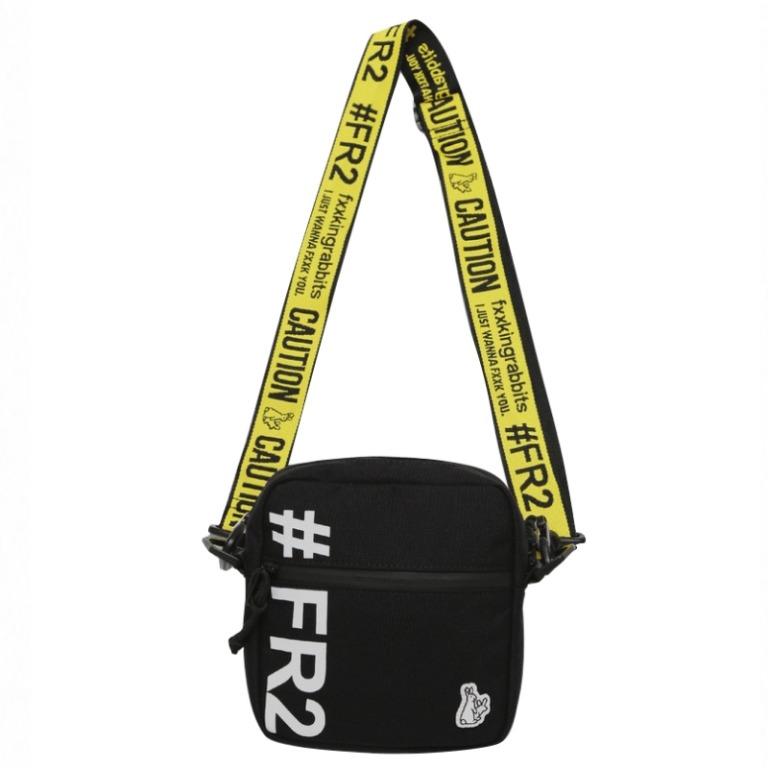 日本FR2 Fxxking Rabbit 黑色CORDURA 防潑水牛津布方型斜咩袋, 男裝