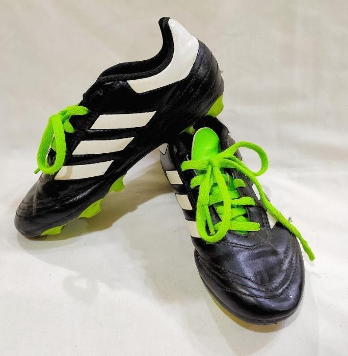 Adidas Black Soccer Cleats and Neon 