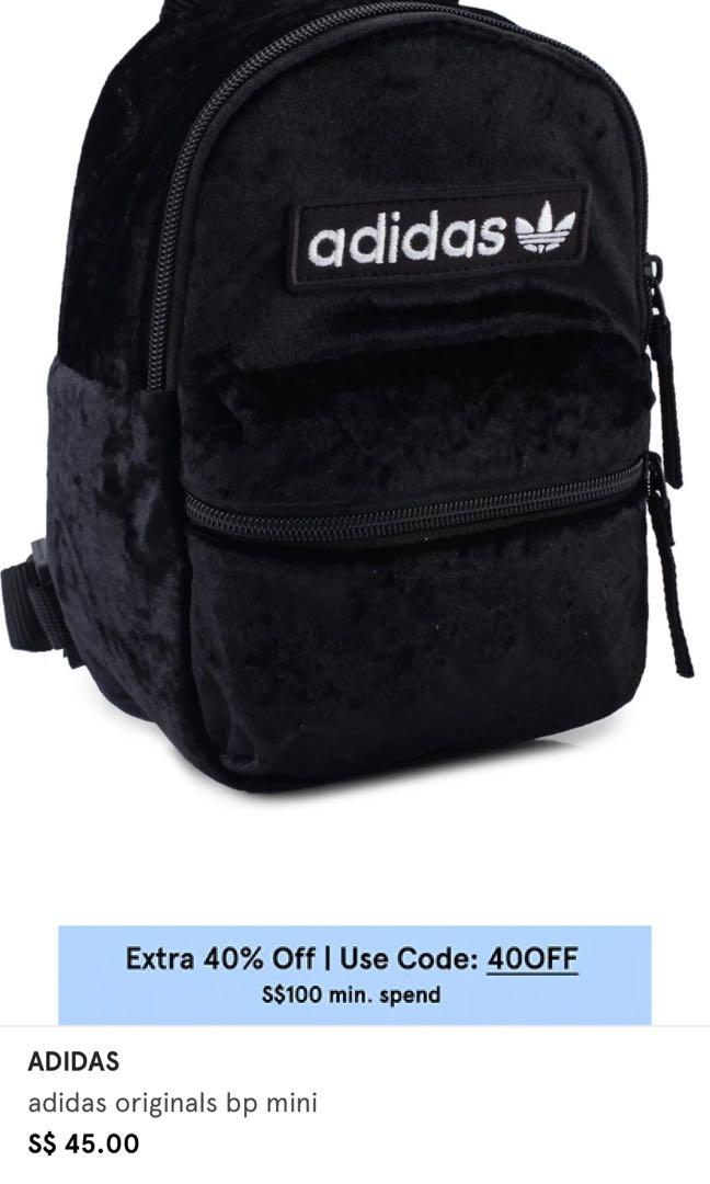 velvet adidas backpack