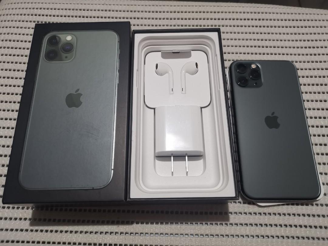 Apple iPhone 11 Pro NTC Complete No Issue (Category: iPhone 11 Series) located in Manila. Submitted by doriginal (Listing ID 1023993554, Image 2). Description: NTC Approved Midnight Green Complete Set Apple Warranty Globe Locked No Issue.