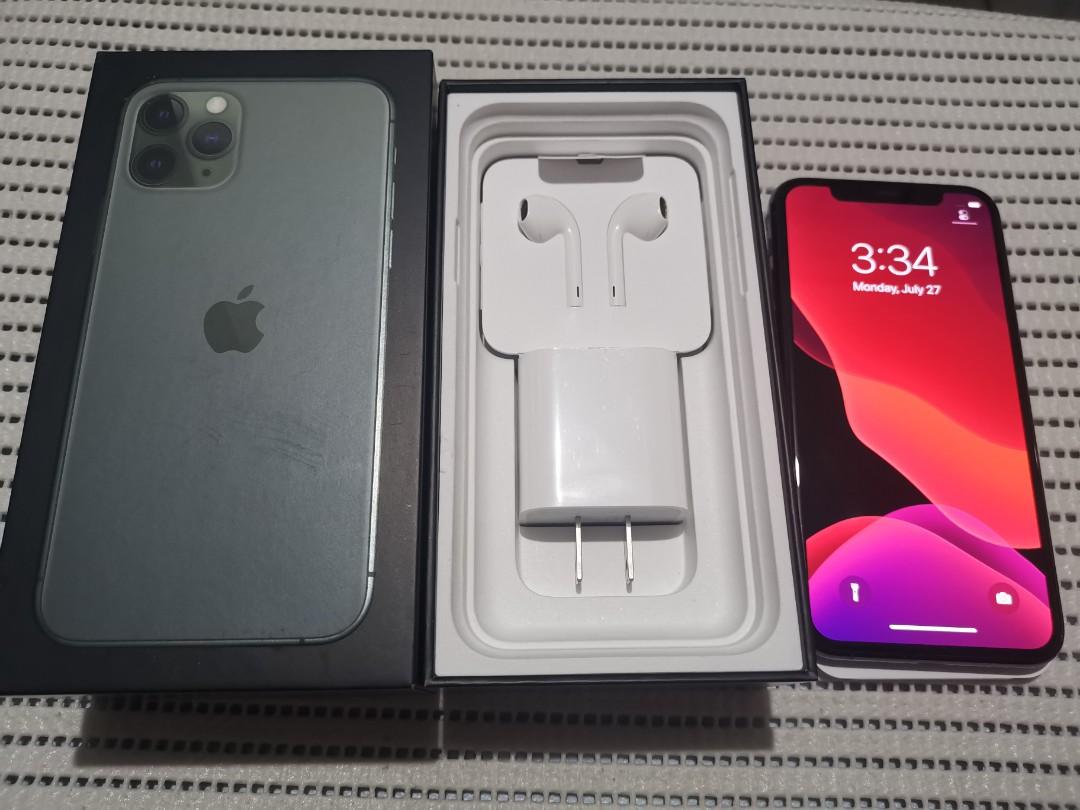 Apple iPhone 11 Pro NTC Complete No Issue (Category: iPhone 11 Series) located in Manila. Submitted by doriginal (Listing ID 1023993554, Image 3). Description: NTC Approved Midnight Green Complete Set Apple Warranty Globe Locked No Issue.