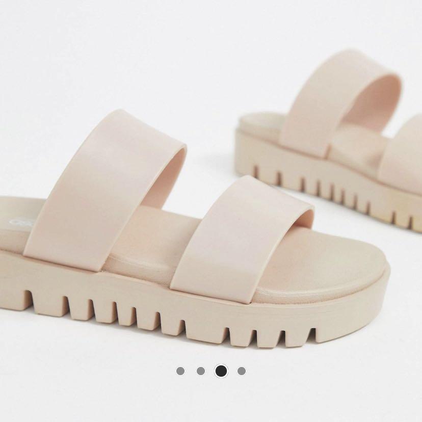 Fadey chunky hot sale jelly flat sandals