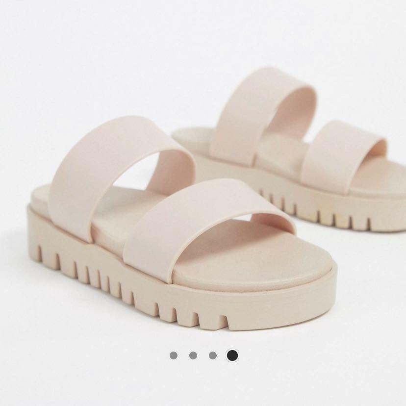 Asos design fadey store chunky jelly flat sandals