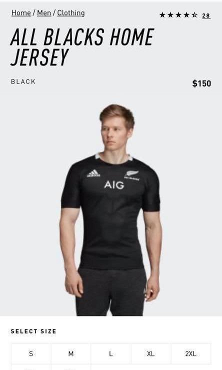 Authentic Adidas All Blacks Home Jersey Men S Fashion Clothes Tops On Carousell