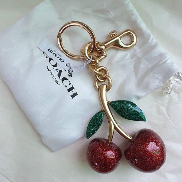 coach cherry keychain