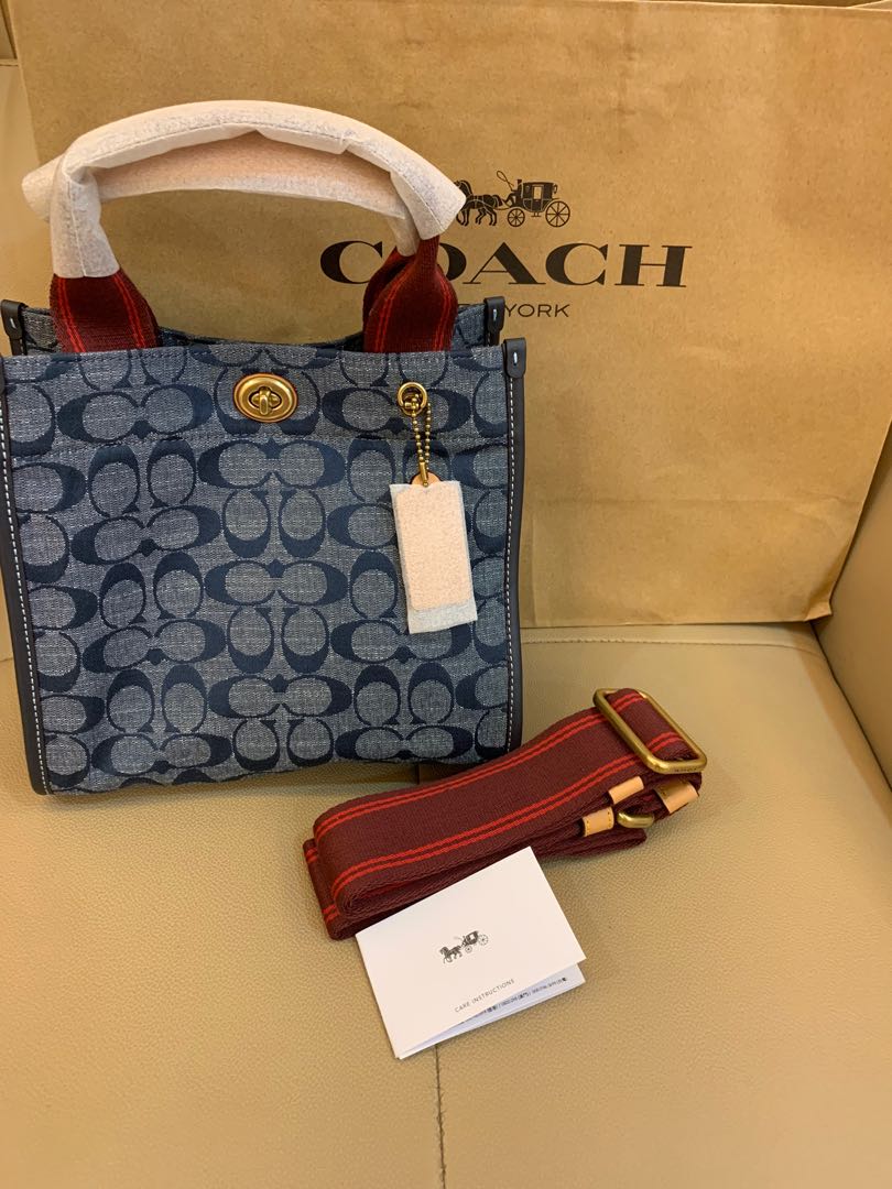 Authentic coach Tote 22 In Signature Chambray 2022 3663