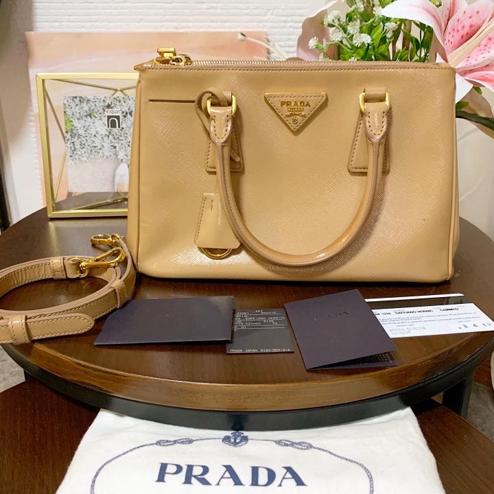 Authentic Prada small saffiano vernic alma, Luxury, Bags & Wallets on  Carousell