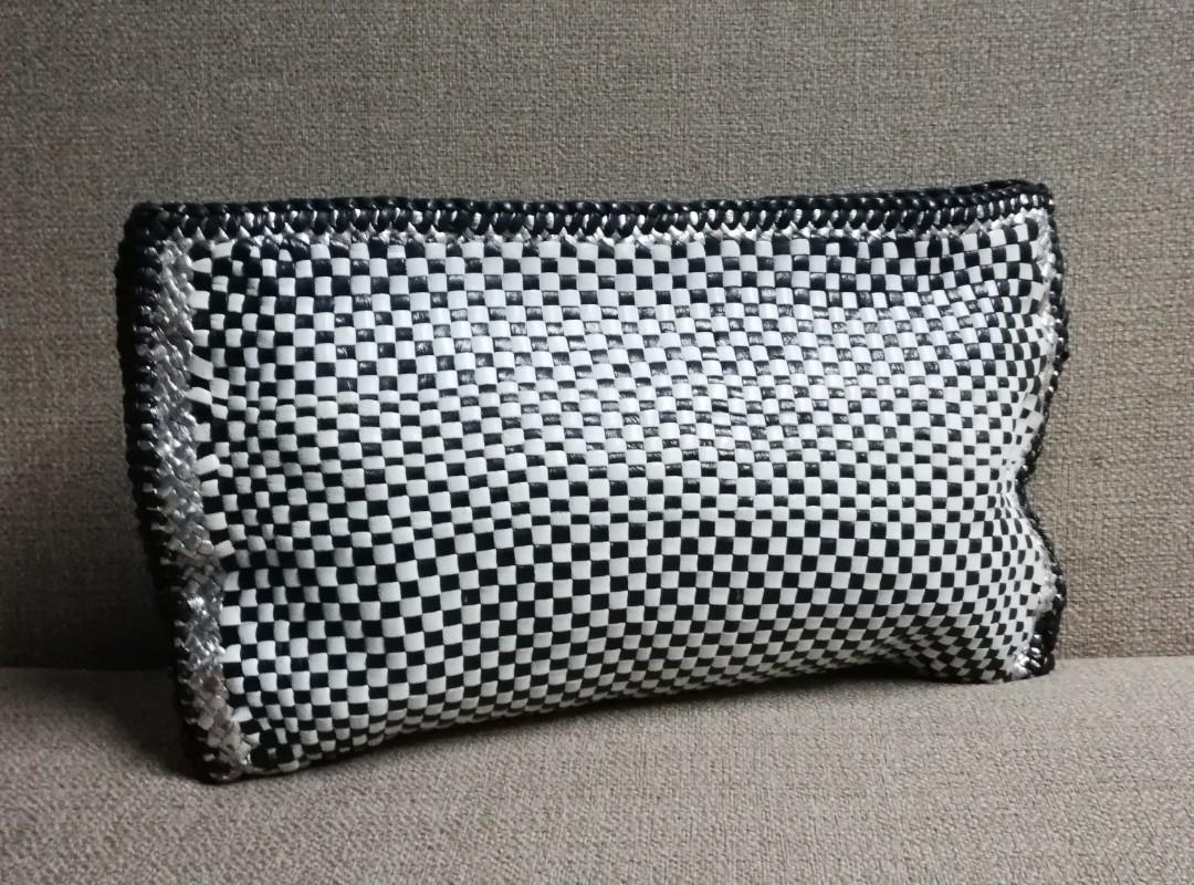 Authentic Prada Woven Madras Clutch, Luxury, Bags & Wallets on Carousell