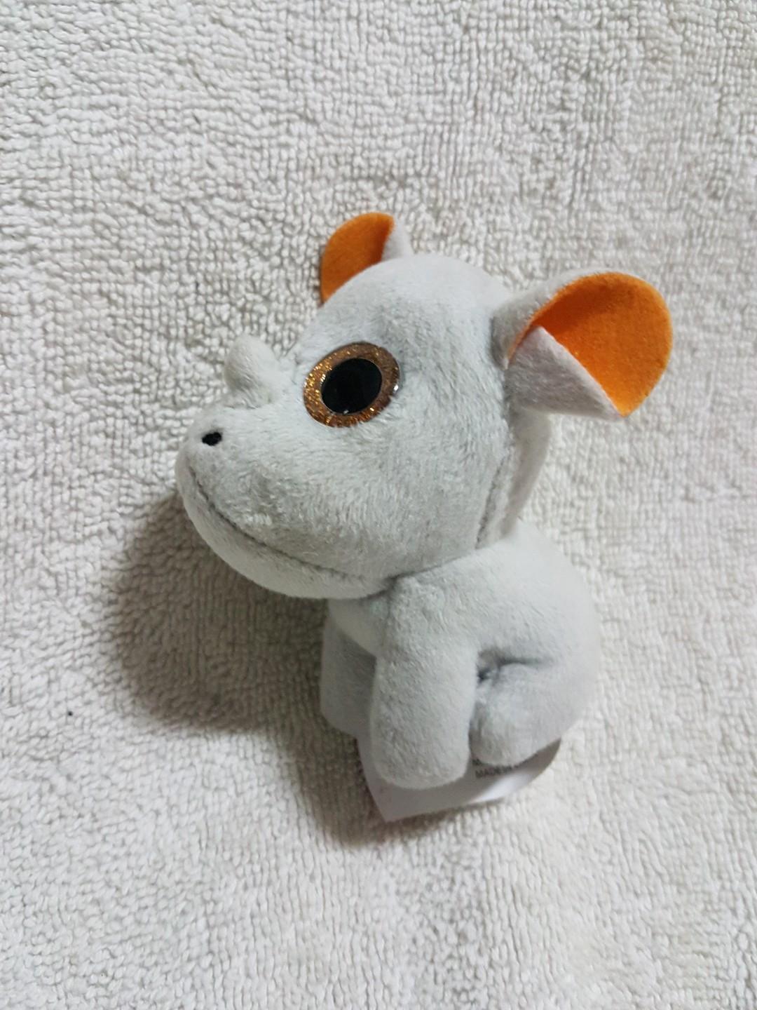 Authentic TY Teenie Beanie Boo s Collection Glitter Eyes Spike the Rhinoceros Plush Soft Toy