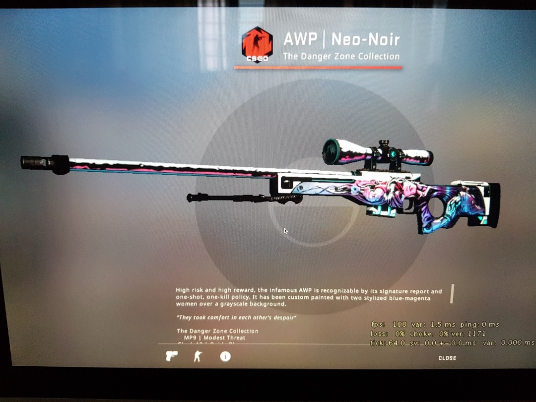 AWP Neo-Noir (FN), Video Gaming, Gaming Accessories, Game Cards Accounts on
