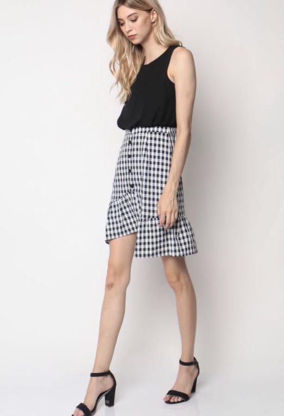 black gingham dress