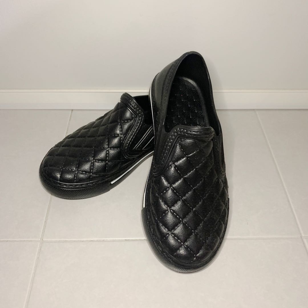 Black PVC Flat Shoes Size 37 Women s Fashion Footwear Flats