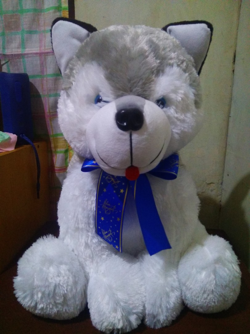 husky stuffed toy blue magic