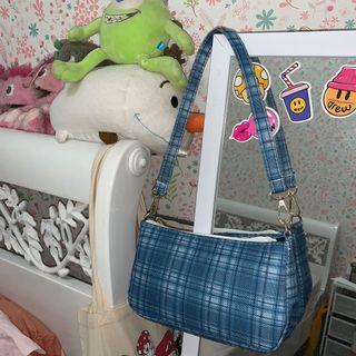 blue tartan bag (brandy melville dupe)