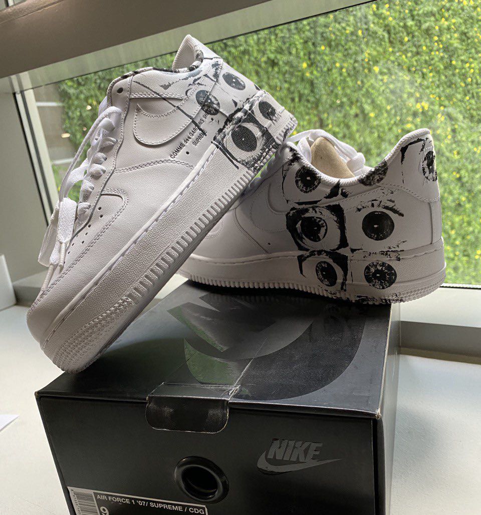 Cdg x supreme air force 1 hotsell