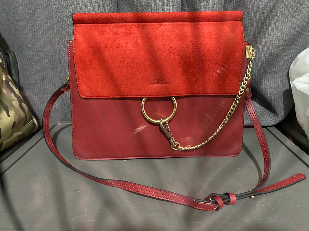 chloe faye bag red