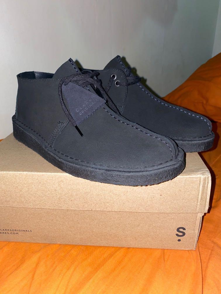 clarks desert trek black leather