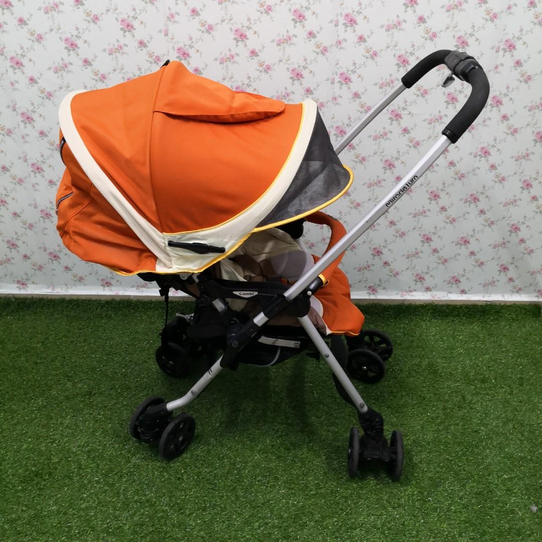 Combi Miracle Turn Stroller Orange Japan Babies Kids Going