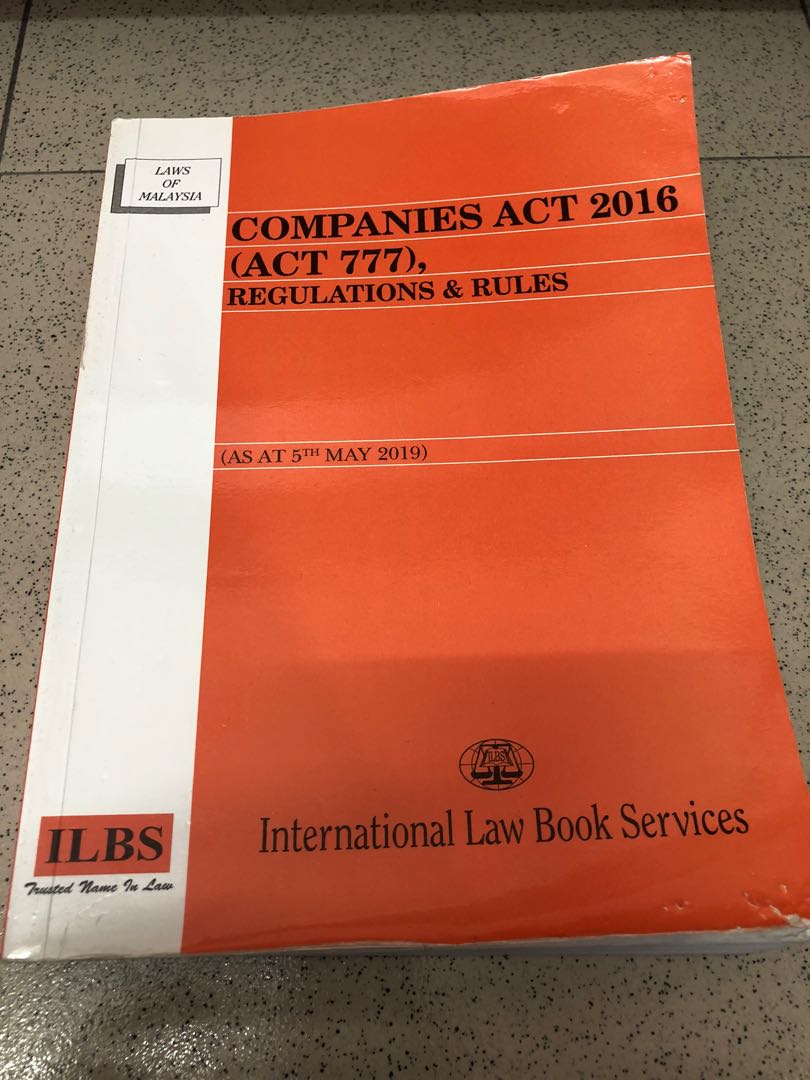 Companies Act 2016 Act 777 Regulations Rules Textbooks On Carousell