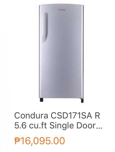 condura refrigerator csd171sa